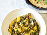 Paalak Aloo | Spinach & potatoes vegan side dish