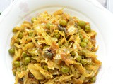 Patta gobhi matar ki sabzi | Cabbage green peas stir fry