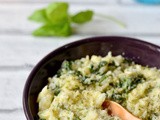 Spinach Risotto with cheese and wine | Easy dinner ideas