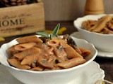 Creamy mushroom penne