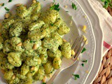 Creamy parsley pesto gnocchi