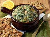 Κρεμώδες ντιπ με σπανάκι-Creamy vegan spinach dip