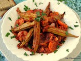 Κοκκινιστές μπάμιες φούρνου – Greek style baked okra