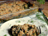 Vegan spinach au gratin