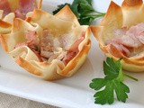 Chicken Cordon Bleu Wonton Bites