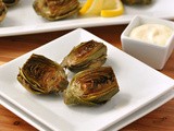 Roasted Baby Artichokes with Lemon Aioli