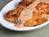 Spanish Chicken Cutlets with Yogurt Sauce