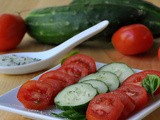 Tomatoes and Cucumbers with Basil Salt