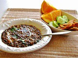 Black lentil soup