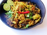 Okra/bhindi with roasted peanuts and sesame seeds