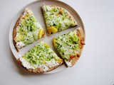 Zucchini and meyer lemon pizza