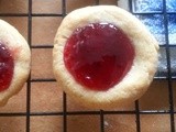 Eggless Whole Wheat Thumbprint cookies