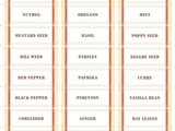 Printable Spice Labels