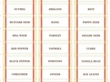 Printable Spice Labels