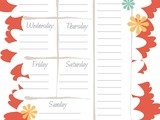 Printable Weekly Menu Planner for Spring