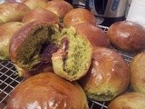 Matcha Week Day 4 - Matcha Buns with Sweetened Azuki Bean Paste Filling