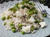 Pea, feta, mint and barley salad