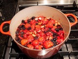 Red Berry Compote with Ice Cream