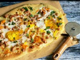 Breakfast Pizza with Pancake Mix Crust