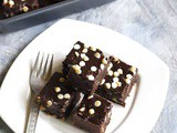 Eggless Double Chocolate Espresso Brownies Recipe