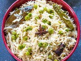 Peas Pulao Recipe - Matar Pulao (Stovetop & Instant Pot)