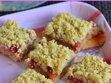 Plums Oatmeal Crumble Bars Recipe | Eggless Dessert Recipes