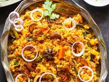 Veg Dum Biryani – Dum Vegetable Biryani + Video