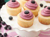 Lemon Cupcakes w/ Blueberry Frosting