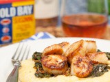 Seared Scallops with Old Bay Grits