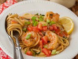 Shrimp in Tomato-Spinach Cream Sauce