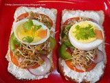 Open Faced Sandwich With Pickled Sprouts