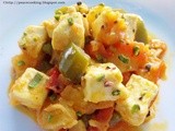 Tofu Bell Pepper Curry With Chopped Pistachio