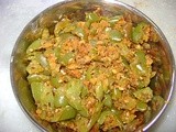 Bell pepper and Gram flour vegetable (shimla mirch and besan sabzi )