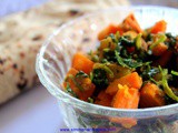 Carrots and potato Sauteed with Fresh Fenugreek Leaves | Gajar Aalu methi dry recipe