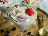 Fruit Custard Without Custard Powder- Eggless Fruit Custard