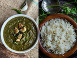 Instant Pot Lasooni Palak + Jeera Rice ( Pot in Pot Indian Meal)