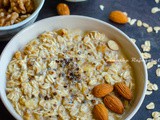 Kesar Badam Overnight Oats | Saffron flavored Overnight Oatmeal