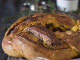 Corona di brioche alla zucca e cioccolato