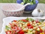 Insalata di ceci con vinaigrette al miele e lime