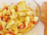 Patate arrosto con cipolle e ciliegini