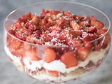 Strawberry shortcake trifle