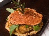 Pankino di ceci con hamburger di gamberi