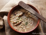 Zuppa di orzo con patate, porcini e castagne