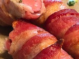 Bacon Wrapped Cheese Filled Hot Dogs