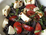 Black Bean Penne Caprese Salad