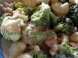 Broccoli Cauliflower and Bacon Salad