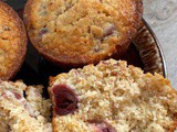 Cherry Oatmeal Jumbo Muffins