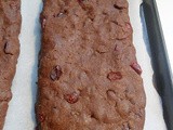 Chocolate Chocolate Chip Cranberry Biscotti