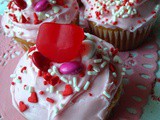 Cream Filled Valentine Cupcakes