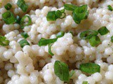 Garlic and Scallion Israeli Couscous